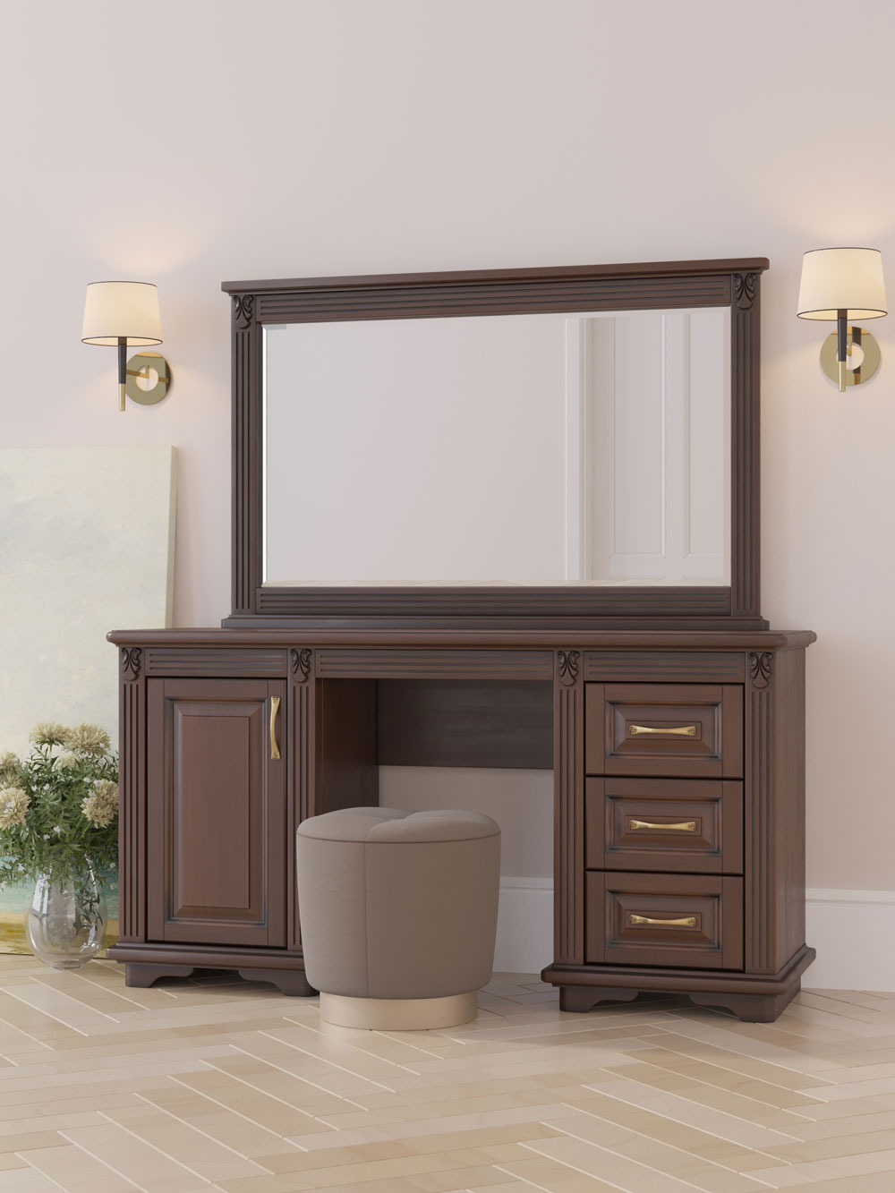 

Дримлайн туалетный Палермо Elite бук-красное дерево 145х43,5х74, туалетный Палермо Elite бук-красное дерево 145х43,5х74