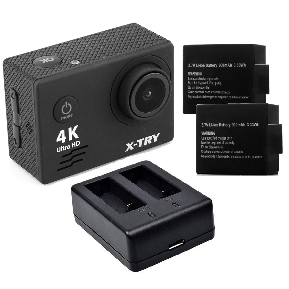 фото Видеокамера экшн x-try xtc164 neo power kit 4k wifi