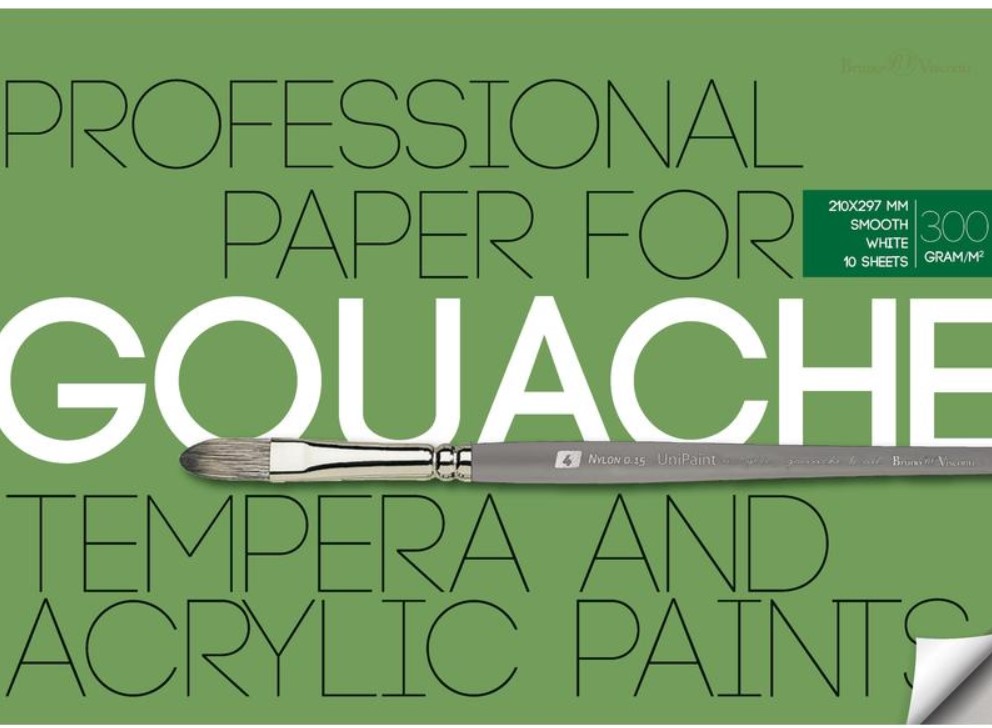 фото Бумага для акрила, гуаши и темперы bruno visconti, а4, 10 листов brunovisconti