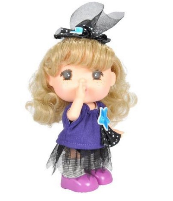

Кукла мадмуазель Mini gege, в фиолетовой кофте, 15 см