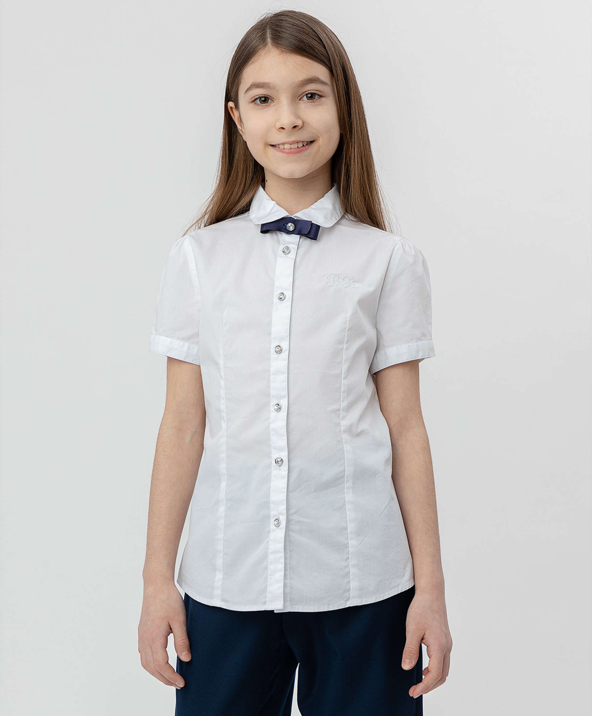 

Белая рубашка с коротким рукавом BUTTON BLUE, модель 220BBGS22060200, размер 128*64*57, 220BBGS22060200