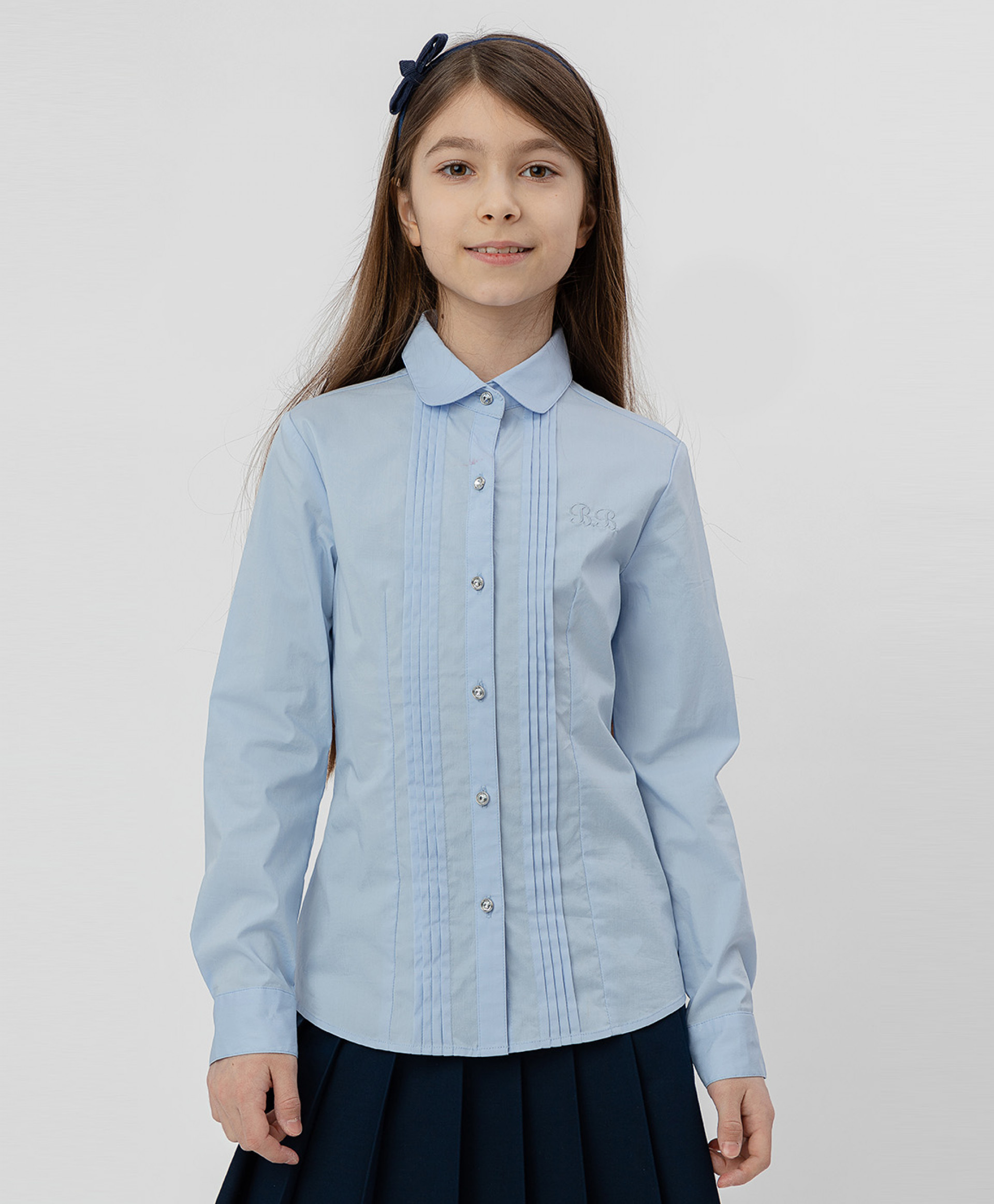 фото Голубая рубашка button blue с бантиком, модель 220bbgs22041800, размер 170*84*69