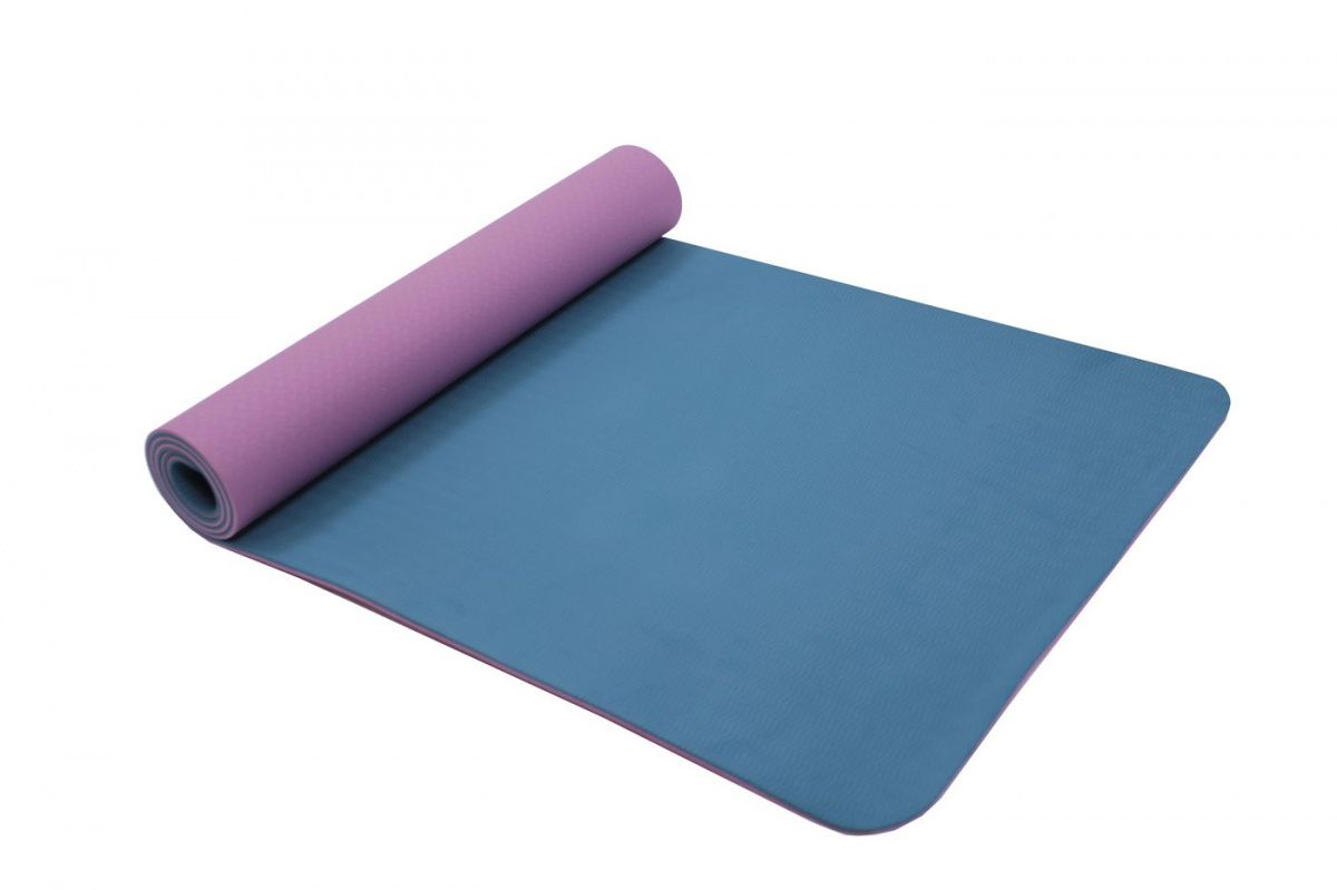 Коврик для йоги и фитнеса Bradex SF 0402 фиолетовый/синий 183 см, 6 мм
