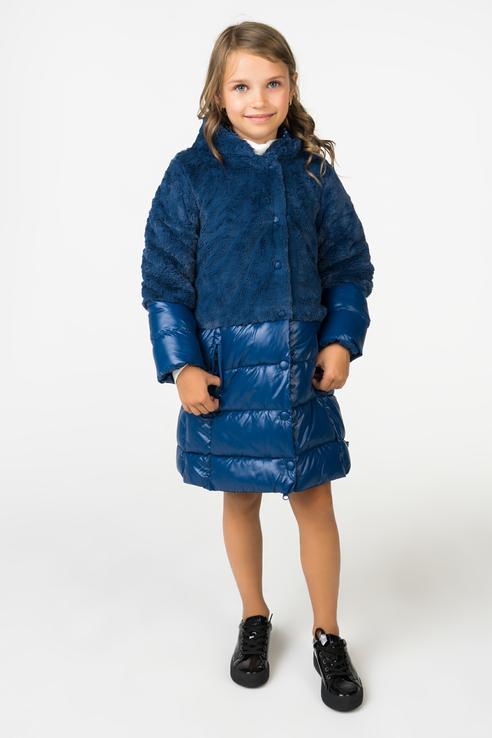 фото Куртка для девочки boboli, цв.синий, р-р 110