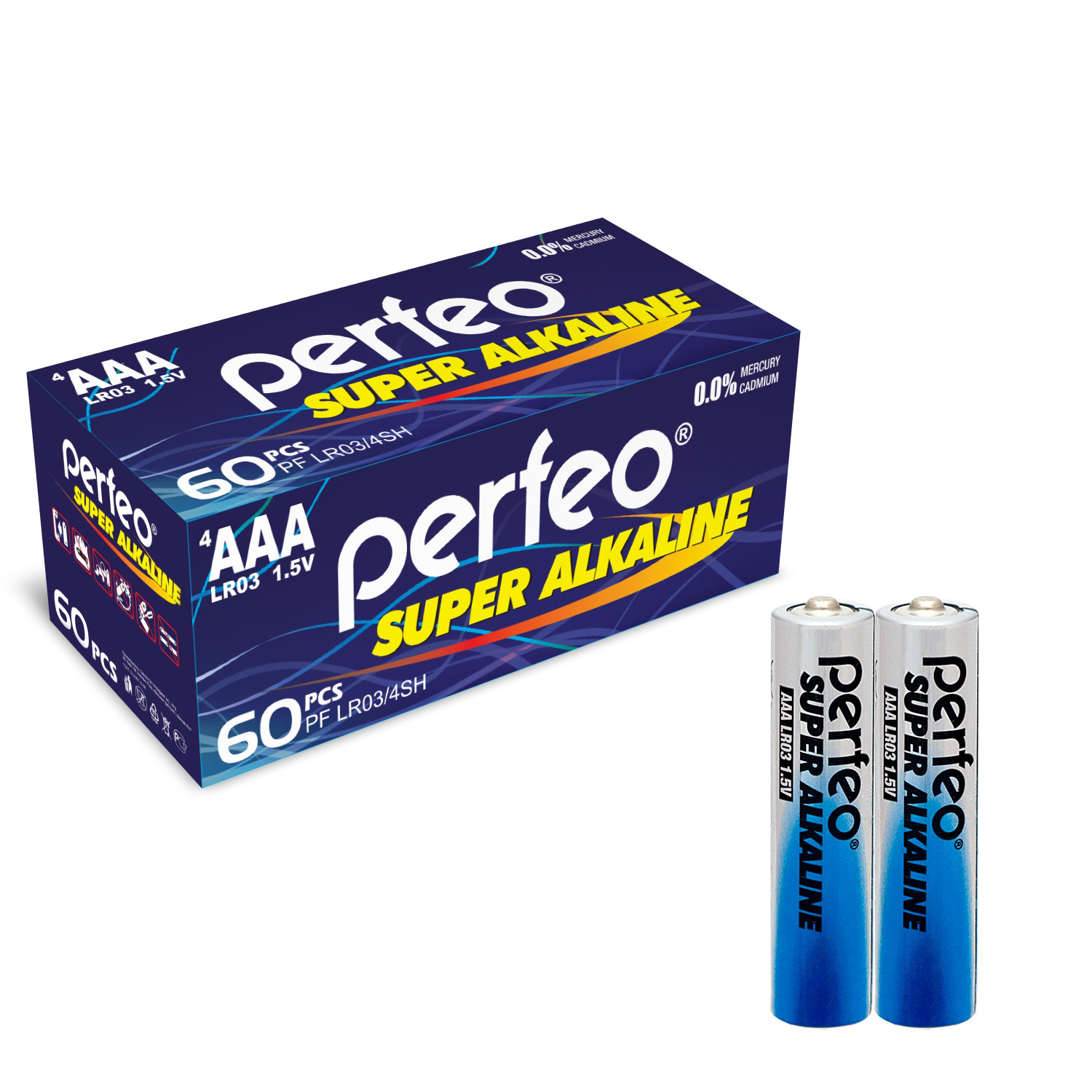 

Батарейка Perfeo LR03/2SH Super Alkaline 60 шт, PF LR03/2SH/60