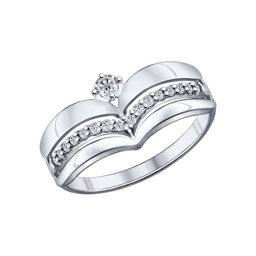 

Кольцо из серебра р. 18 SOKOLOV 94011839, фианит, 94011839