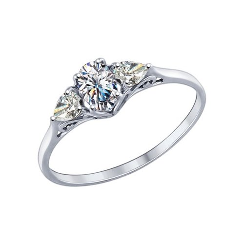 фото Кольцо женское sokolov из серебра с фианитами 94012121 р.17