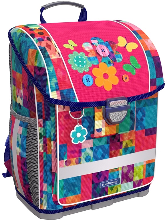 

Ранец детский ErichKrause ErgoLine® c пластиковым дном 16 L Patchwork, Разноцветный