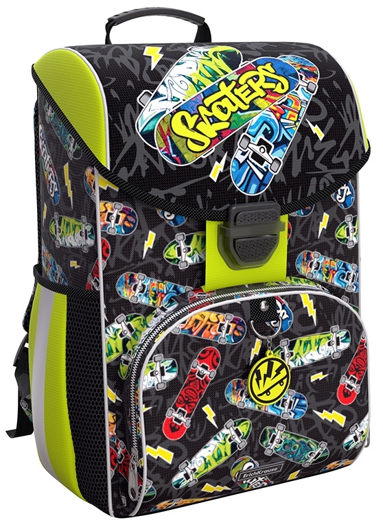 

Ранец детский ErichKrause ErgoLine® 15L Neon Skate, Черный