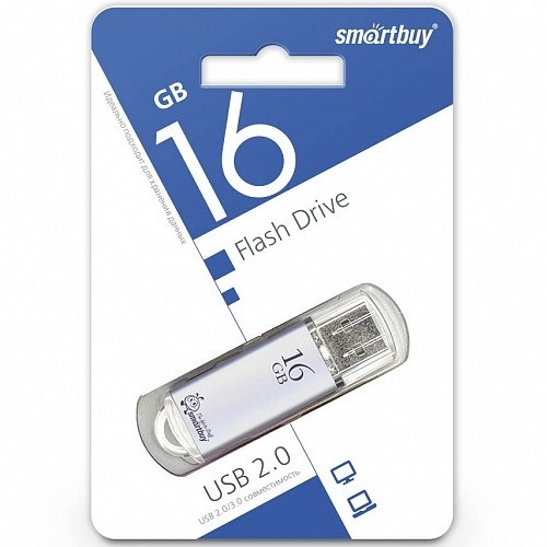 

Флешка Smartbuy V-Cut 16 ГБ серебристый, V-Cut