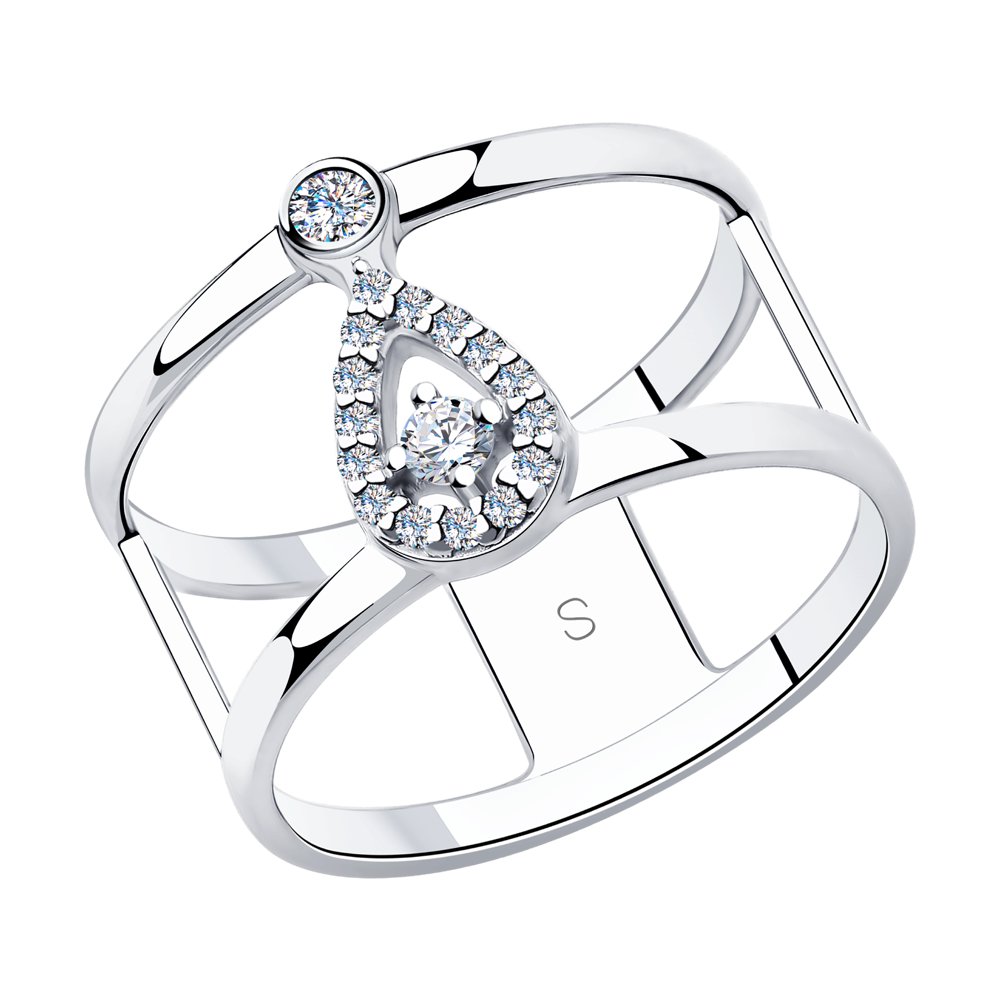 

Кольцо из серебра с фианитом р. 19 SOKOLOV 94013051, 94013051