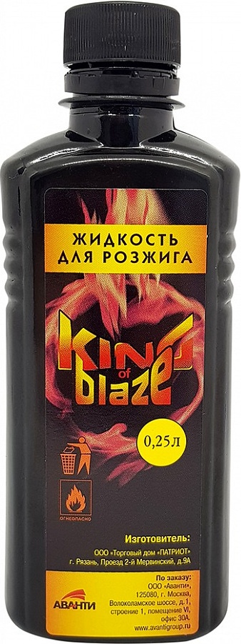 

Жидкость для розжига King of Blaze 0,25 л, Черный