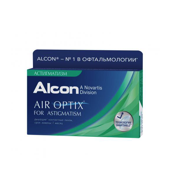 фото Контактные линзы air optix for astigmatism 3 линзы r 8,7 -6,50/-2,25/30