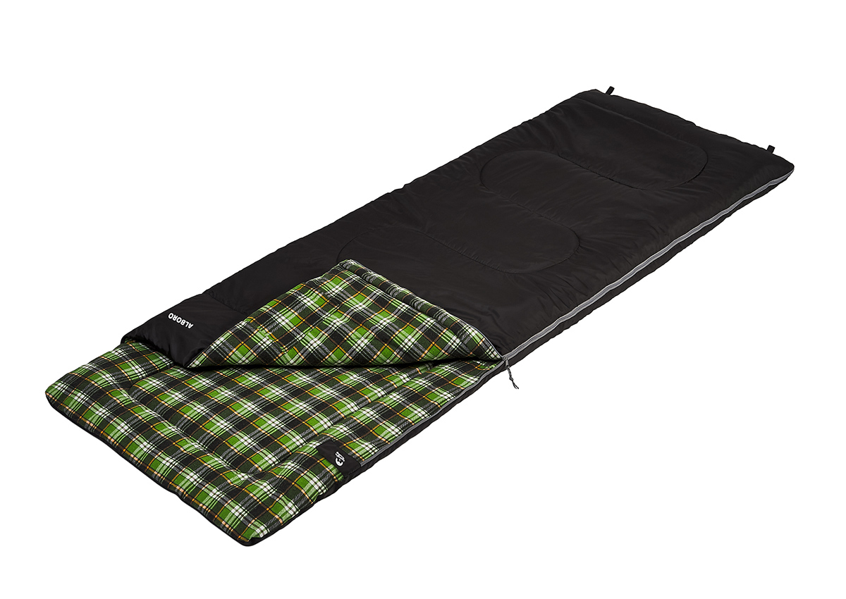 фото Спальный мешок jungle camp alboro, с фланелью, с подголовником, цвет: черный