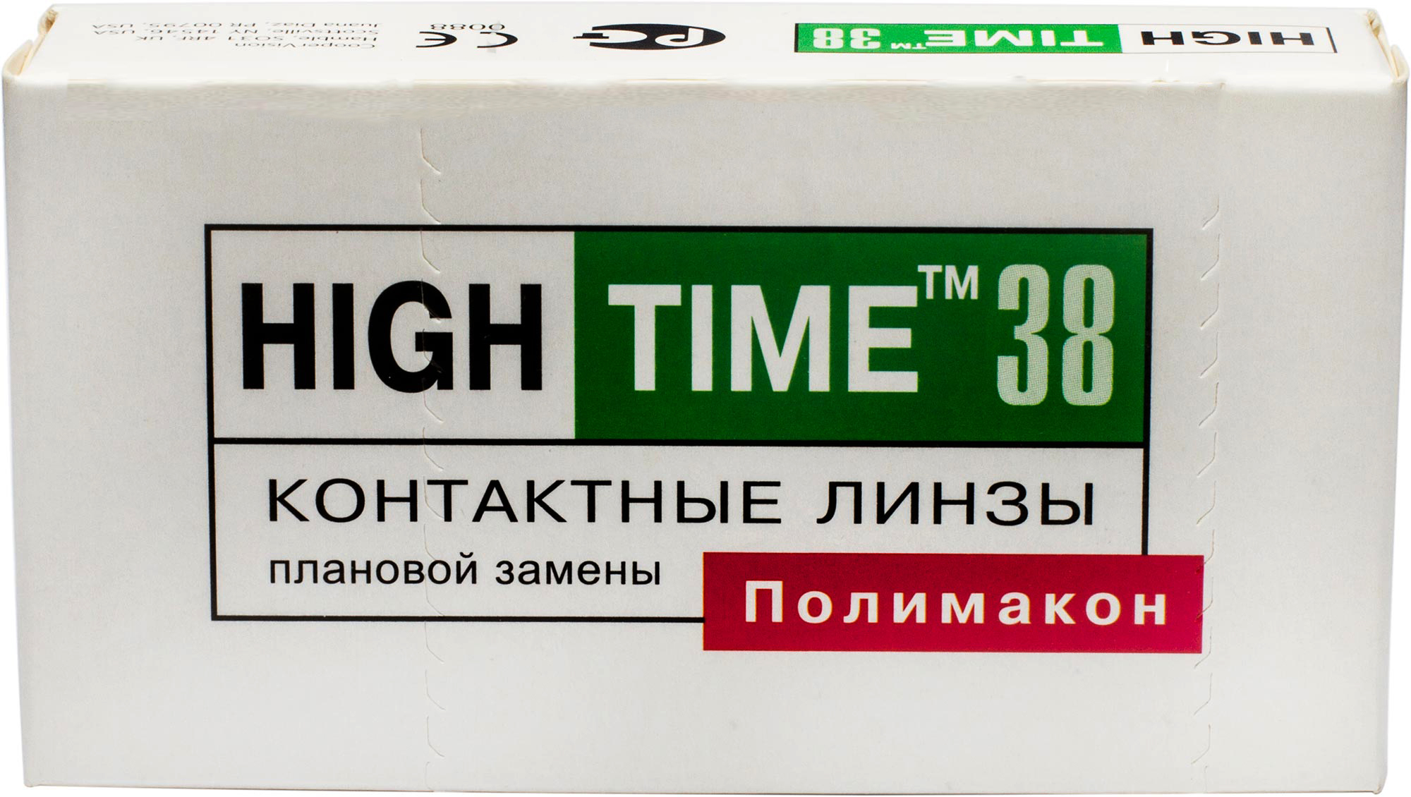 

Контактные линзы High Time 38 4 линзы R 8,6 -2,00, 38 4 линзы