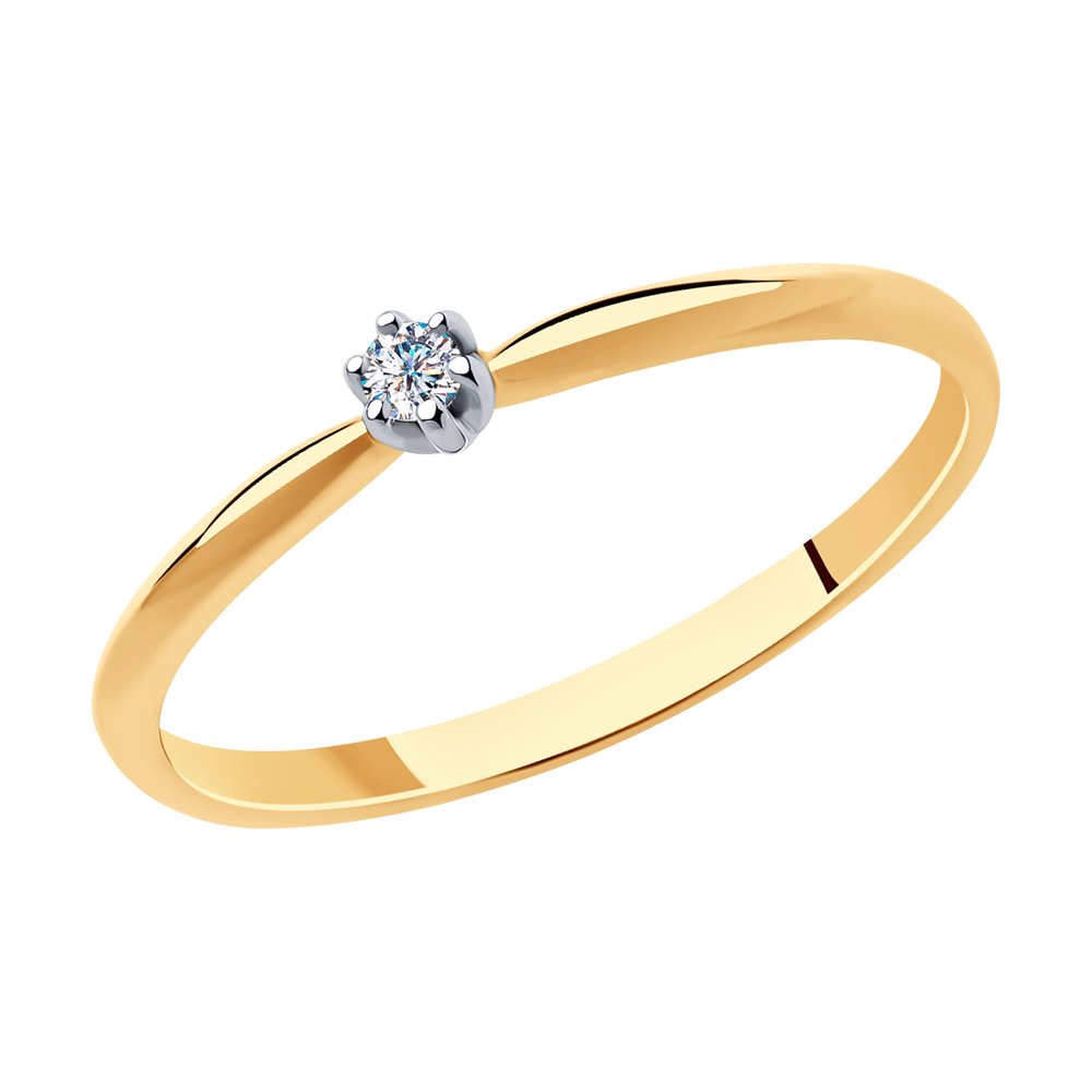 

Кольцо из золота р. 17 SOKOLOV Diamonds 1011928, бриллиант, 1011928