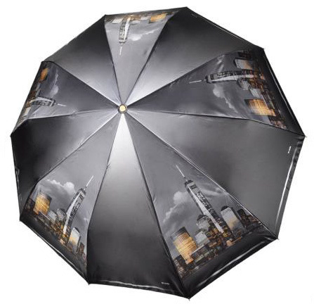 Зонт складной женский автоматический Три Слона 320-C черный