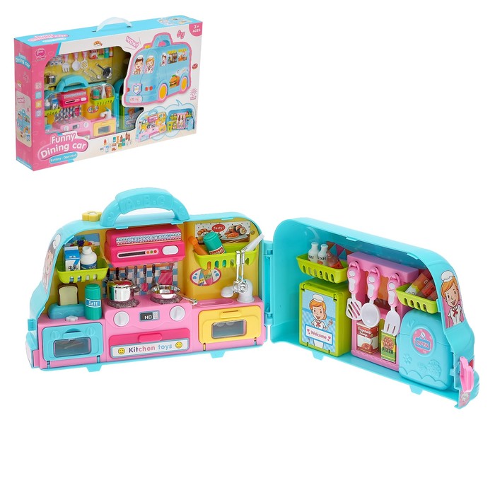

Игровой набор Весёлая кухня, в машинке Sima-Land
