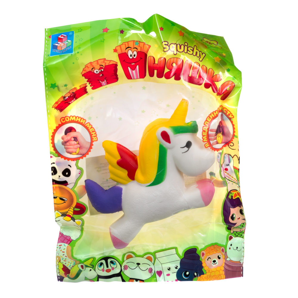 

Игрушка-антистресс 1TOY Мммняшка Флок Squishy Единорог, 10 см