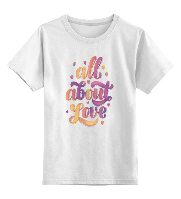 

Детская футболка Printio All about love цв.белый р.140, 0000003036518