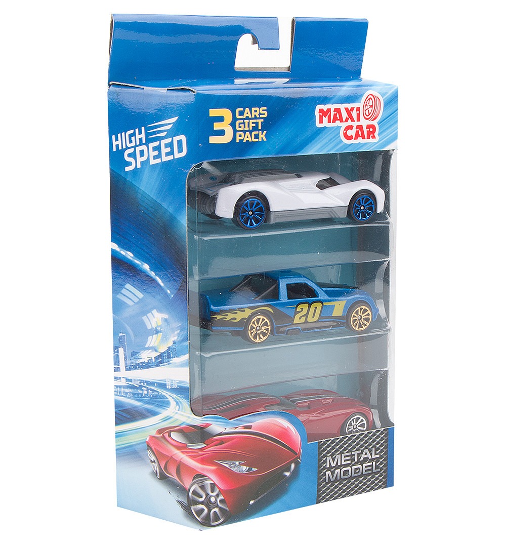 

Набор машинок Maxi Car, 1:64, 3 штуки