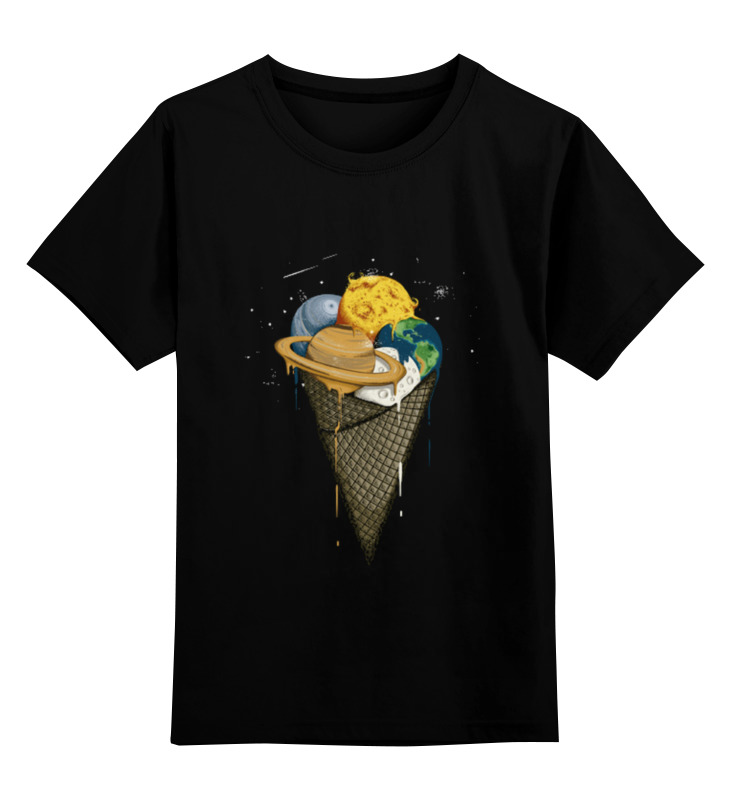

Детская футболка классическая Printio Spacecream, р. 104, Черный, 0000000635078