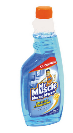 Чистящее средство для стекол запасной блок Mr.Muscle утренняя роса 500 мл