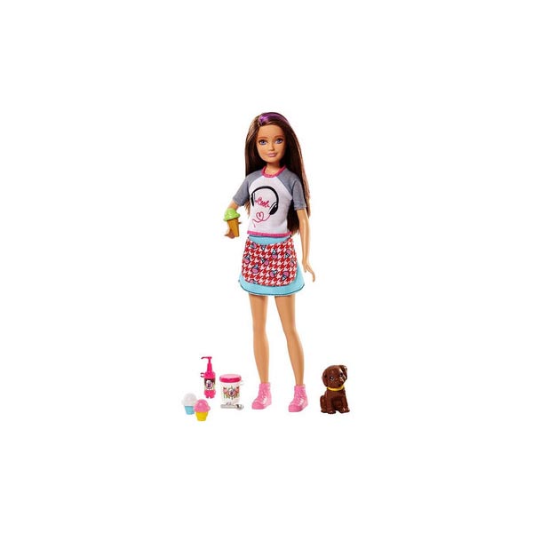 

Кукла Mattel Barbie Сестры и щенки FHP61 брюнетка в голубой юбке