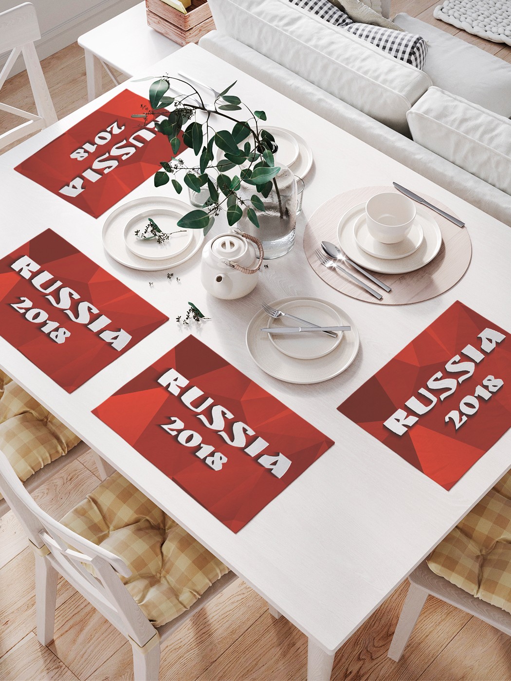 

JoyArty Комплект салфеток для сервировки стола «Россия 2018» (32х46 см, 4 шт.)