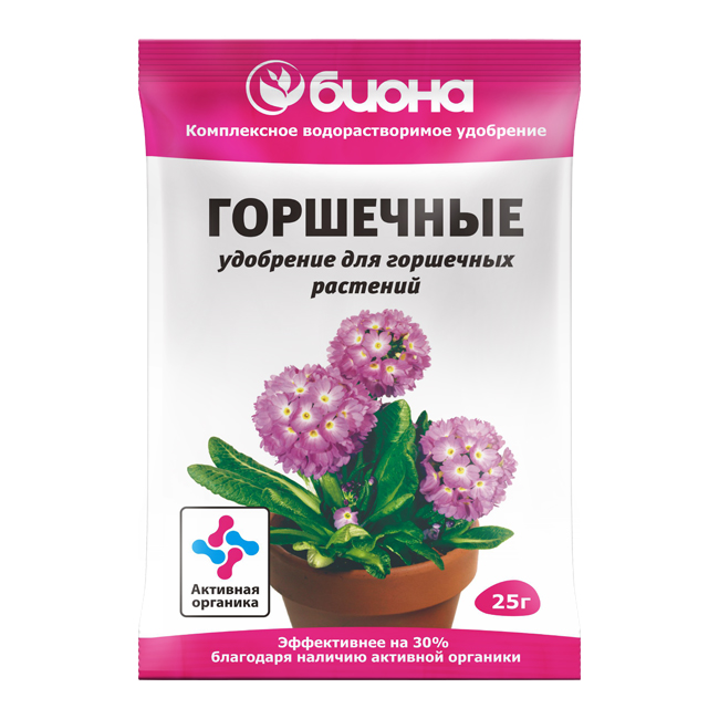

Минеральное удобрение комплексное Биона Горшечные 25 г, Горшечные