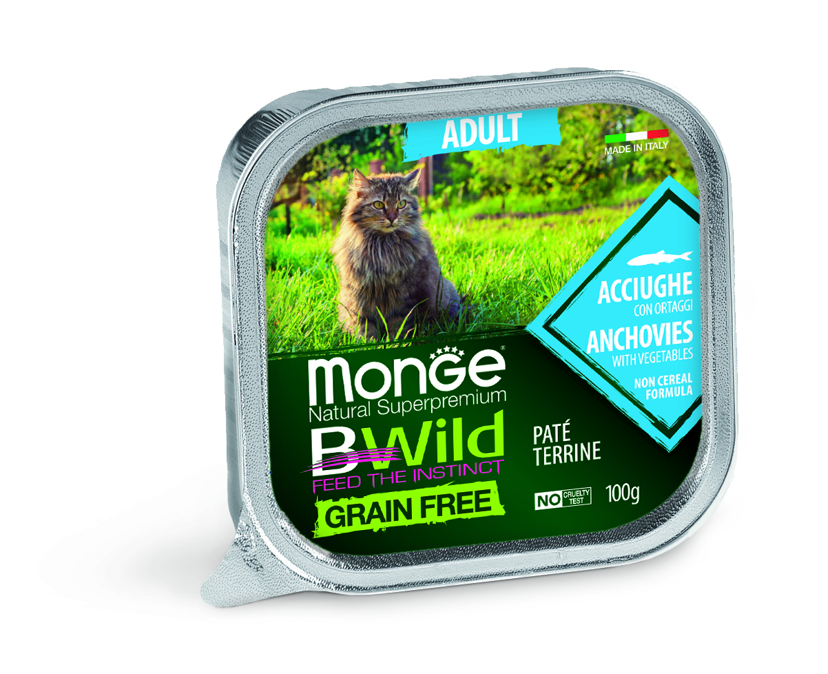 фото Влажный корм для кошек monge grain free, рыба, 16шт, 100г