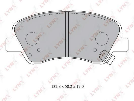 

Тормозные колодки LYNXauto передние для Hyundai Solaris 4 10-14/Kia Rio 3 BD3619