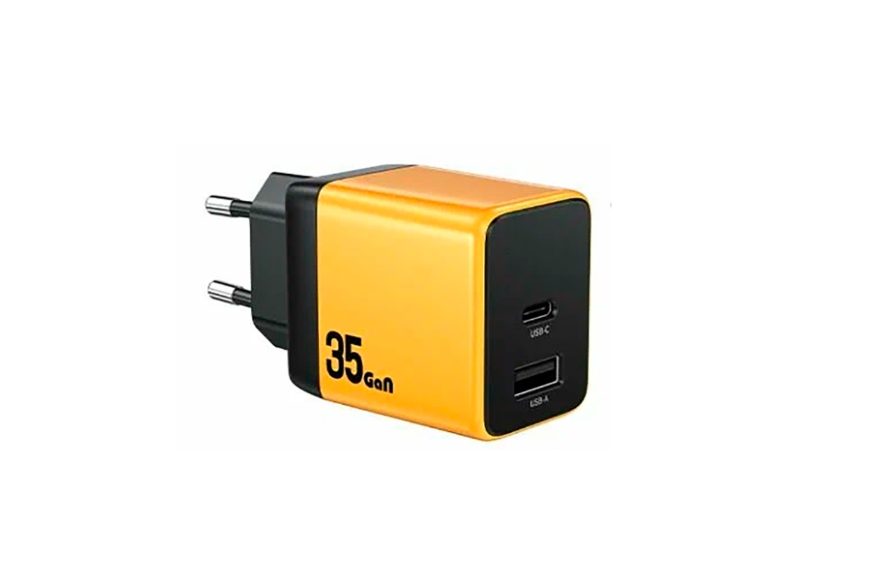 Сетевое зарядное устройство Wekome 35W GaN Charger USB-C*1 USB-A*1 WP-U36 Yellow