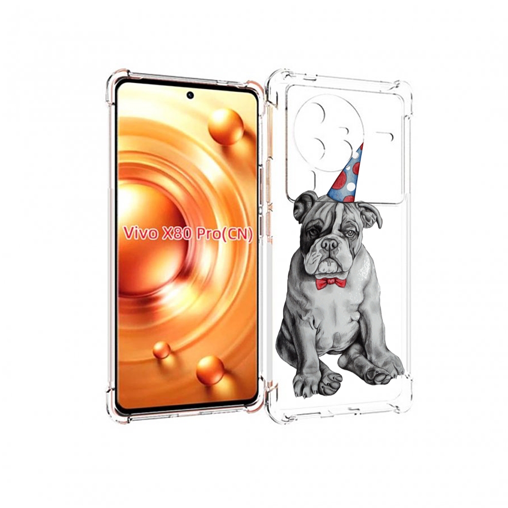 

Чехол MyPads праздничный щенок для Vivo X80 Pro, Прозрачный, Tocco