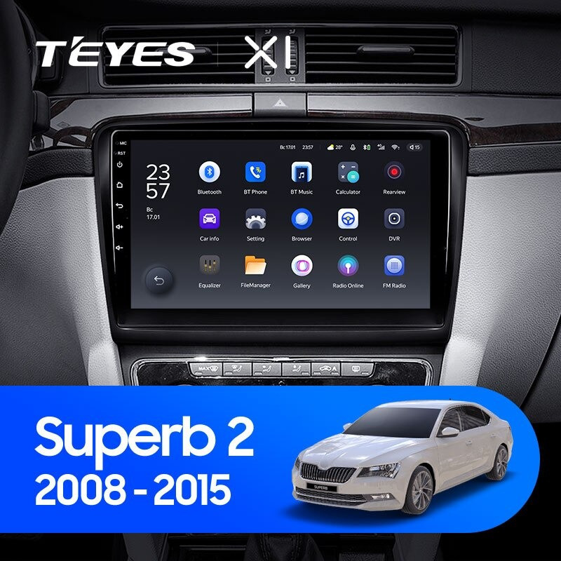 Штатная магнитола Teyes X1 4G 232 Skoda Superb 2 B6 2008-2015 2730000₽