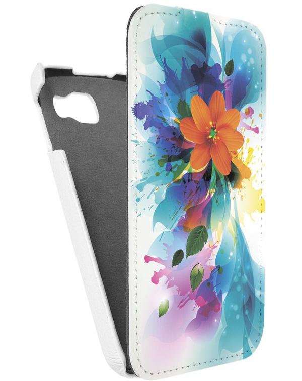 

Кожаный чехол для Fly IQ 4411 Quad Energie 2 Armor Case "Full" (Белый) (Дизайн 6/6)