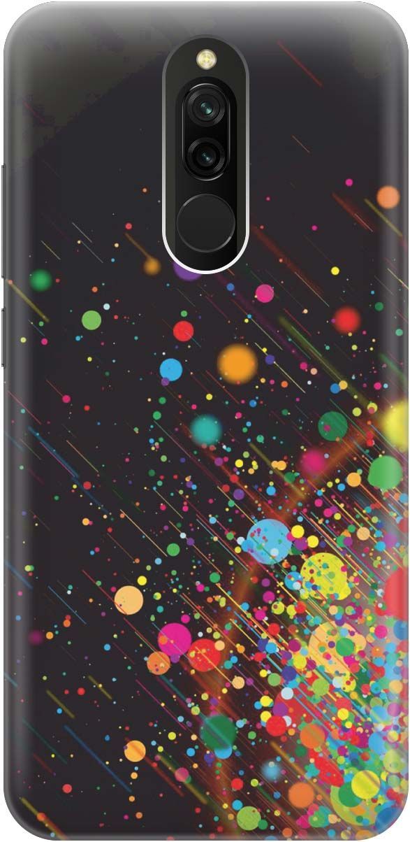 

Силиконовый чехол на Xiaomi Redmi 8 "Яркое настроение", Зеленый;красный, 441