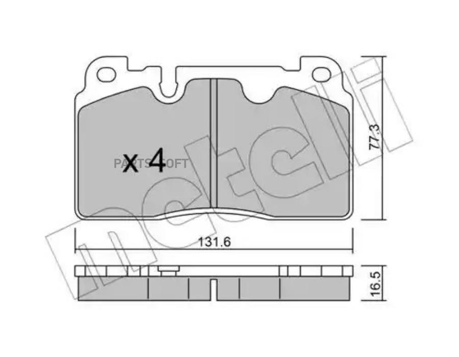 

Колодки Тормозные Дисковые /Комплект 4 Шт/ METELLI 2209790 22-0979-0