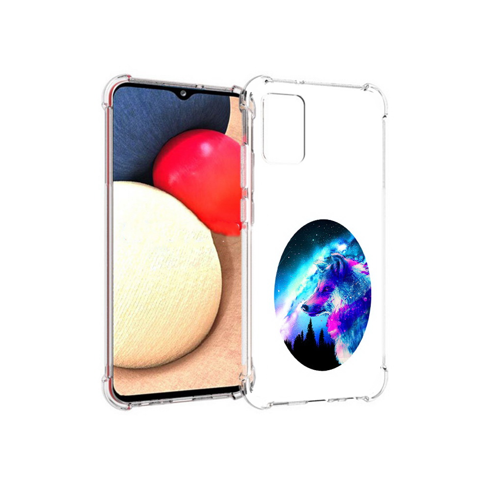 

Чехол MyPads Tocco для Samsung Galaxy A02s голубой волк (PT156738.479.293), Прозрачный, Tocco