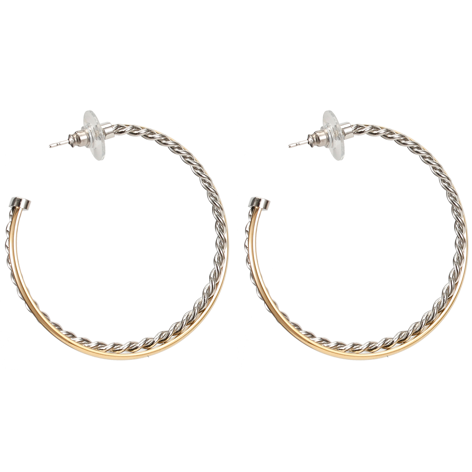 

Серьги из стали ALLA PUGACHOVA AP49139-silver-gold