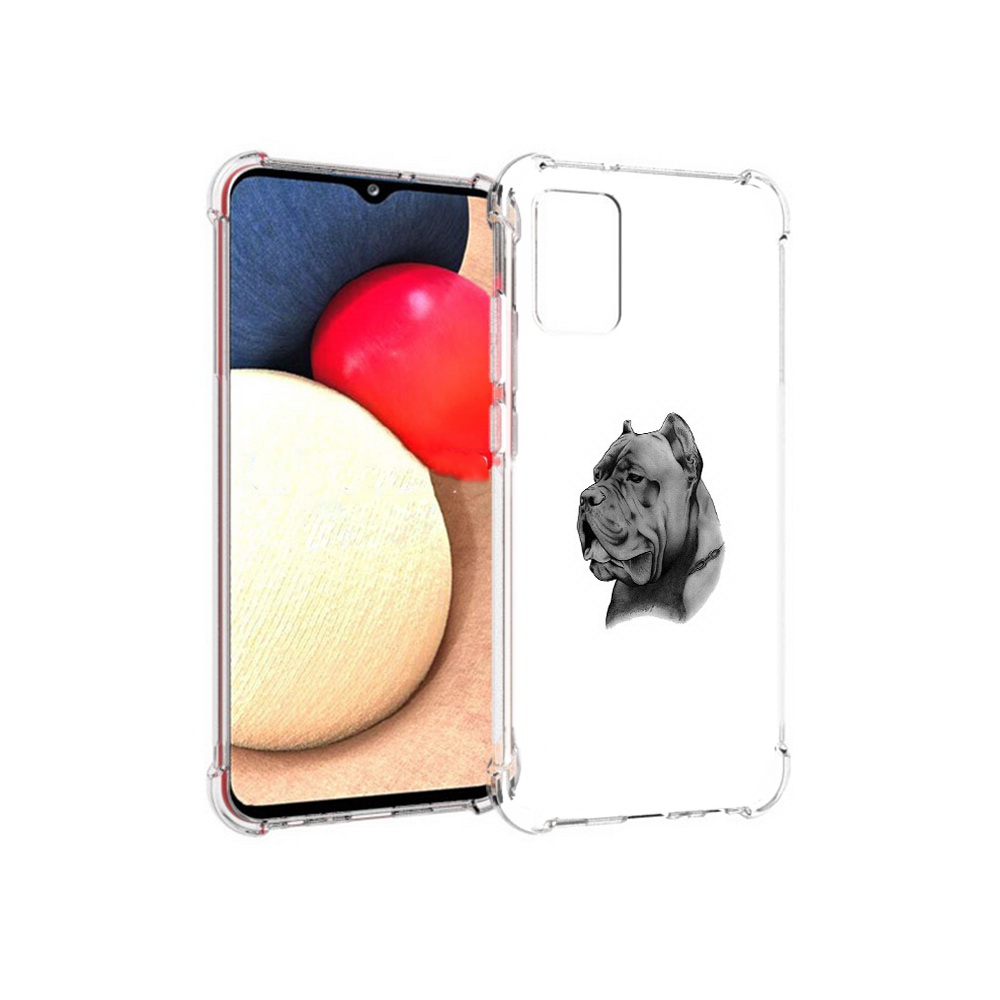 

Чехол MyPads Tocco для Samsung Galaxy A02s грозный бульдог (PT156738.479.300), Прозрачный, Tocco