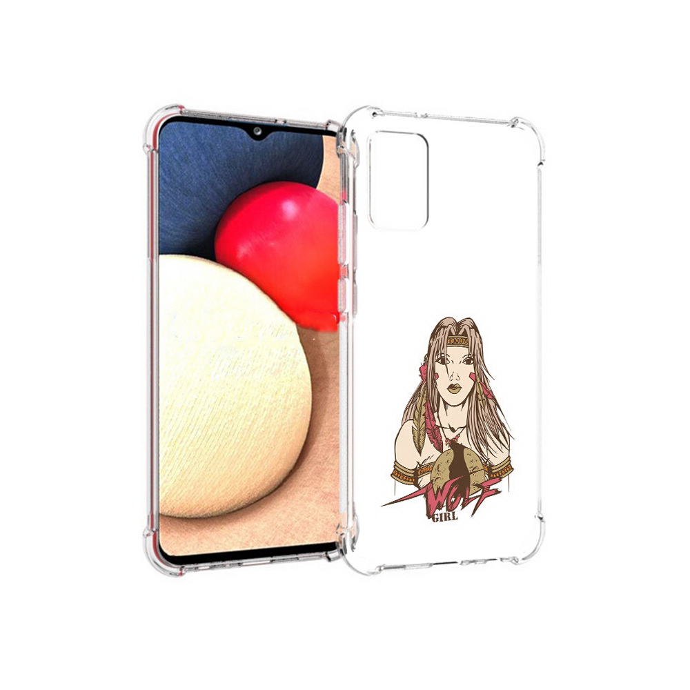 

Чехол MyPads Tocco для Samsung Galaxy A02s девушка волк (PT156738.479.306), Прозрачный, Tocco