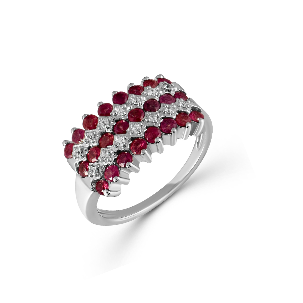

Кольцо из серебра р. 17,5 Balex Jewellery 1410931852, рубин\фианит, 1410931852