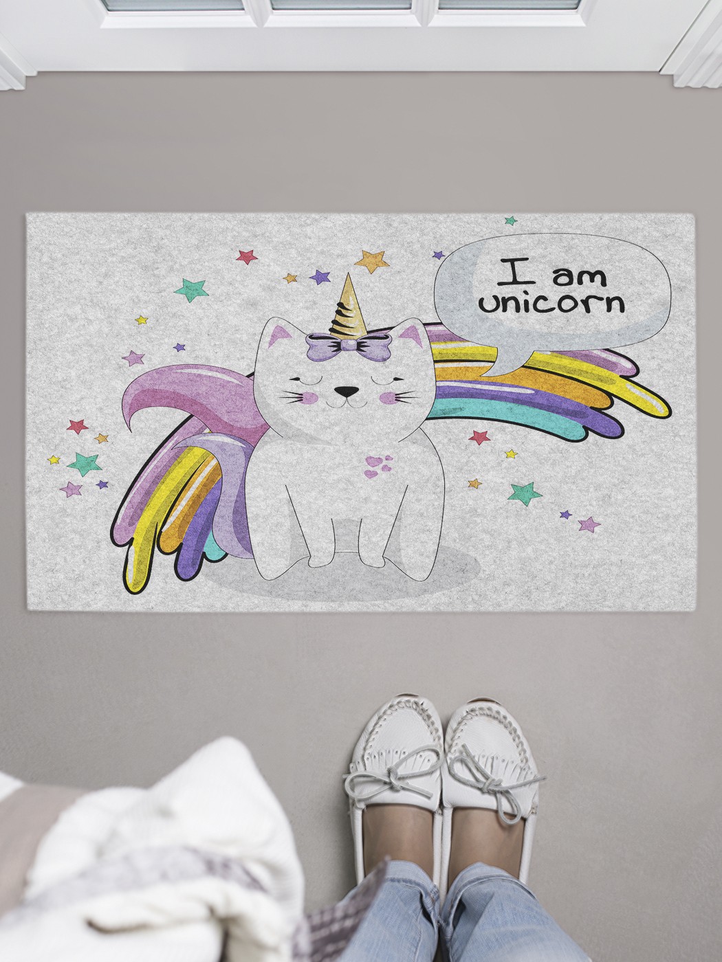 

Придверный коврик в прихожую для обуви, на резиновой основе, 75x45 см door_41256 JoyArty