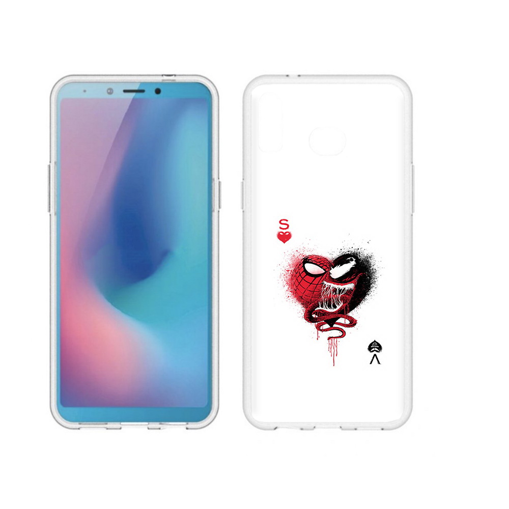 

Чехол MyPads Tocco для Samsung Galaxy A6s Веном (PT123850.597.41), Прозрачный, Tocco