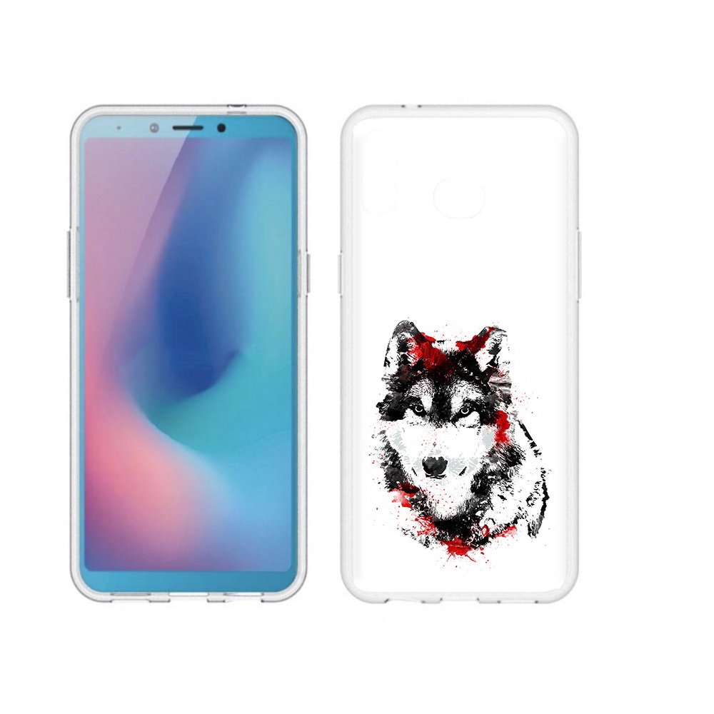 

Чехол MyPads Tocco для Samsung Galaxy A6s кровавый волк (PT123850.597.416), Прозрачный, Tocco