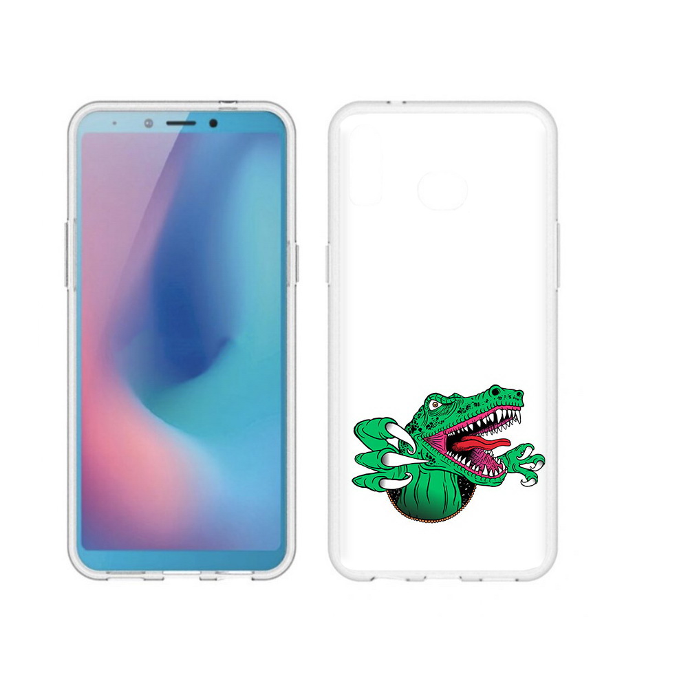 

Чехол MyPads Tocco для Samsung Galaxy A6s крокодил (PT123850.597.417), Прозрачный, Tocco
