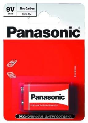 (3 шт.) - Элемент питания Panasonic Zinc Carbon 6F22 BL1 (арт. 62135)