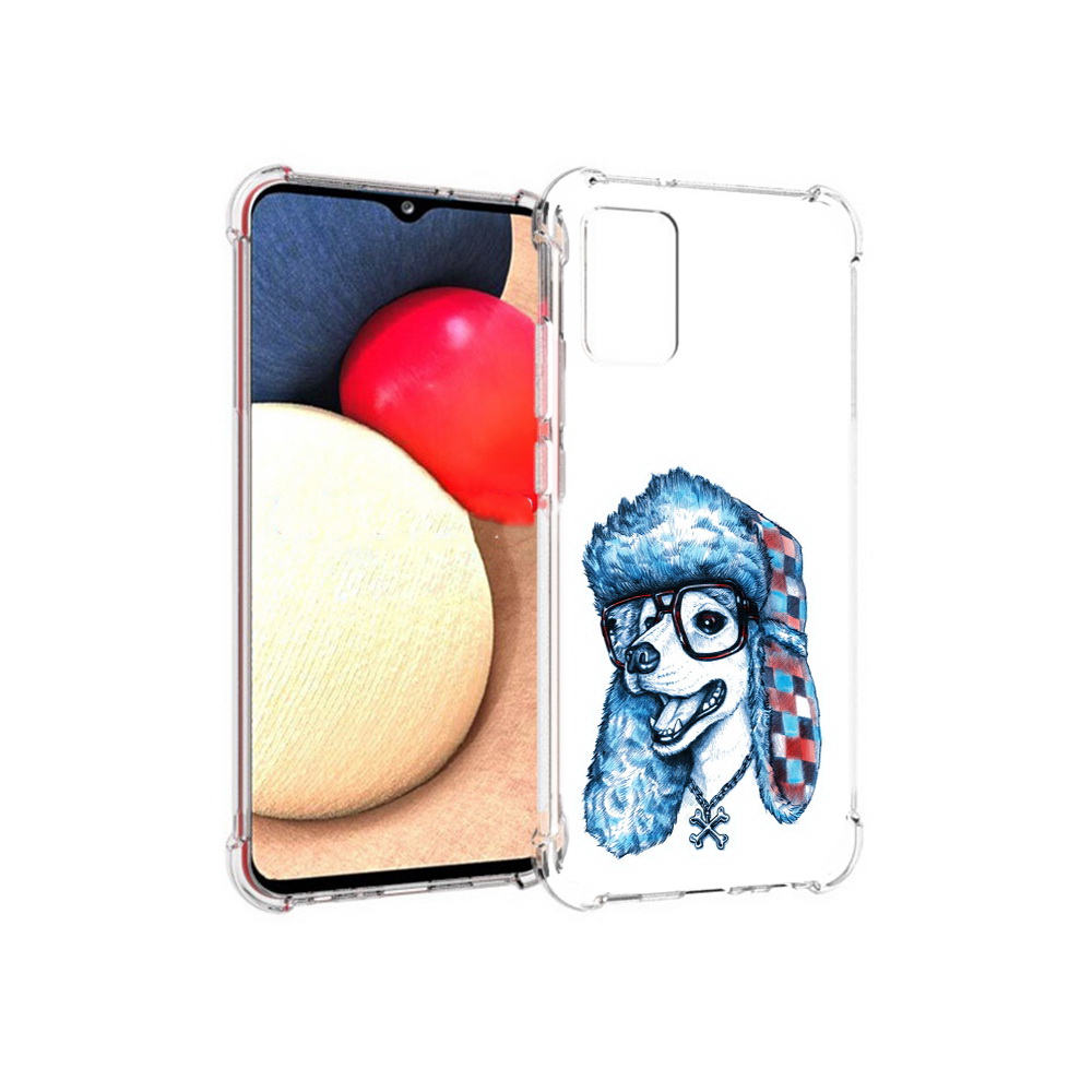 

Чехол MyPads Tocco для Samsung Galaxy A02s зимний пес (PT156738.479.362), Прозрачный, Tocco