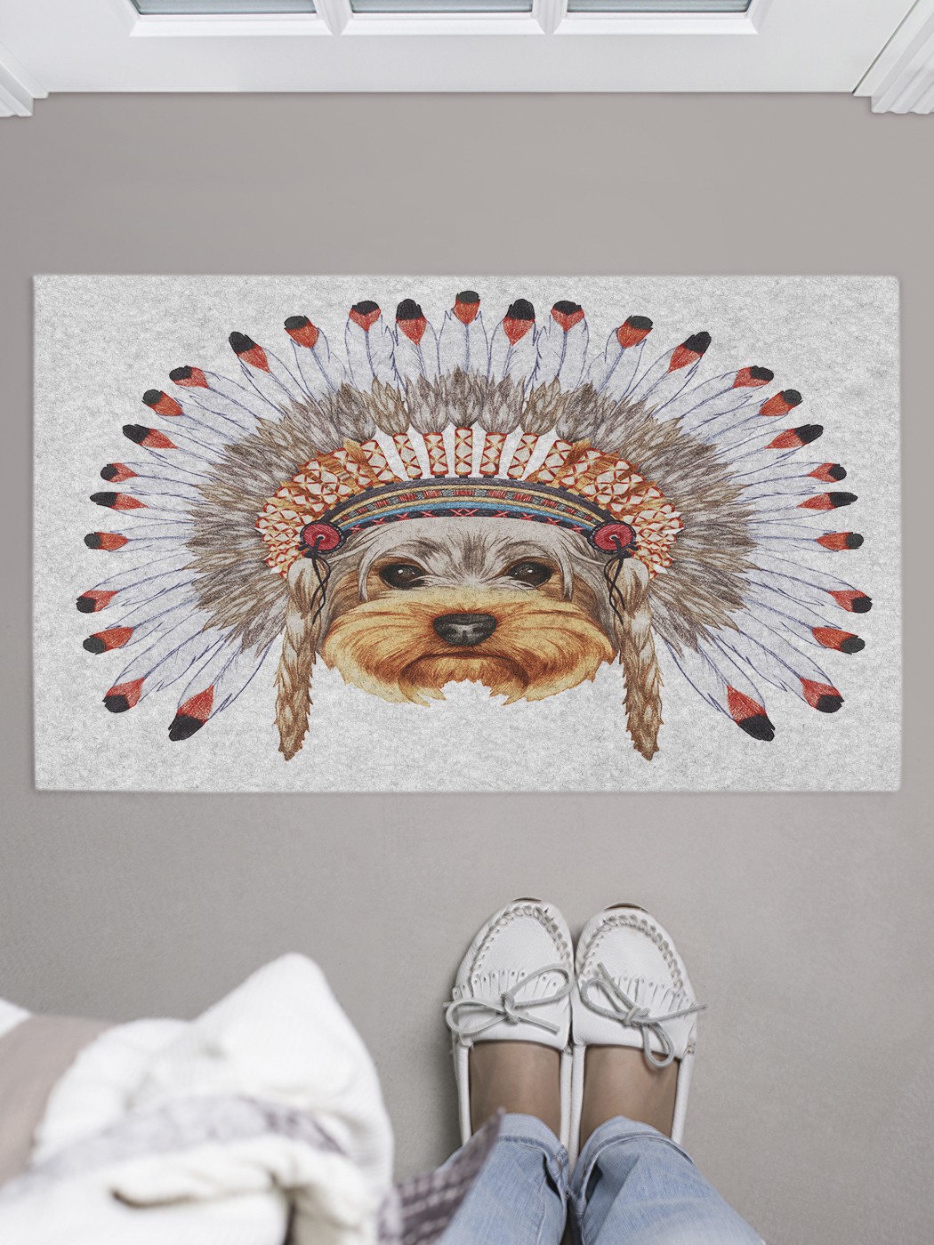 

Придверный коврик в прихожую для обуви, на резиновой основе, 75x45 см door_41345 JoyArty